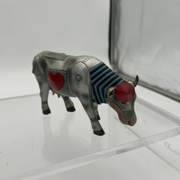 2002 Cow Parade Wizard of Oz Tin Man Cow No. 7242 w/ Box - Picture 9 of 14